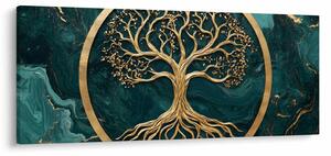 Kép – Márványban lévő arany életfa (120x50 cm)