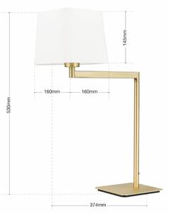 CARLTON modern asztali lámpa, matt réz