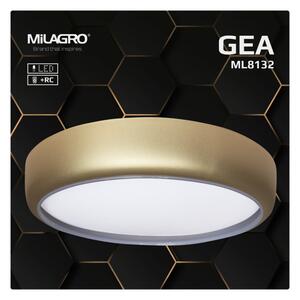 Távirányítós dimmelhető mennyezeti arany LED lámpa 36W Milagro Gea Gold 3000-6000K 2520lm (ML8132)