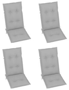 VidaXL 3 db összecsukható tömör akácfa kerti szék párnával