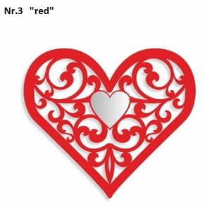 Szív alakú fali dekoráció Piros