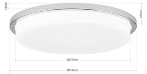 LEROX modern LED mennyezeti lámpa, króm, 40 cm