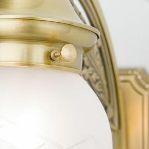 BUDAPEST szecessziós fali lámpa, egyes, bronz