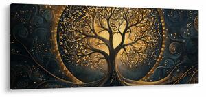 Kép – Arany aurájú fa (120x50 cm)