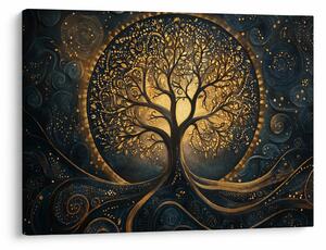 Kép – Arany aurájú fa (70x50 cm)