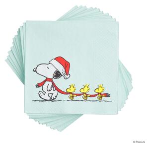 PEANUTS papír szalvéta újrahasznosított papírból, Santa Snoopy 20 db