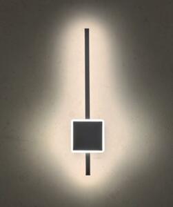 DIAZ modern LED fali lámpa, matt fekete, szögletes