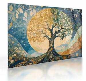 Üveg kép – Életfa a holdban (70x50 cm)