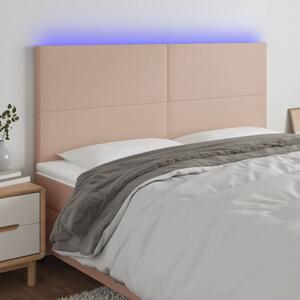 VidaXL cappuccino műbőr LED-es fejtámla 180x5x118/128 cm