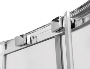 Besco MODERN 90x90 szögeletes két tólóajtós zuhanykabin 6 mm vastag vízlepergető biztonsági üveggel, krómozott elemekkel, 185 cm magas