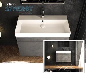 Sanovit STANCE 65 cm szélesfali, pultra és bútorba építhető szögletes kerámia mosdó