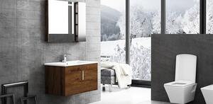 Sanovit ATRIA 75 cm széles fali, pultba és bútorba építhető szögletes kerámia mosdó