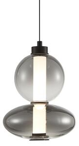 Prémium üveg LED függőlámpa füst 12W Milagro Daphne Smoked 1336lm 3000K (ML0344)