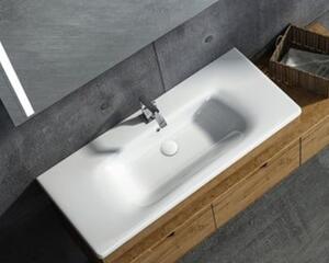 Sanovit SOFT 55 cm széles fali, pultba és bútorba építhető szögletes kerámia mosdó