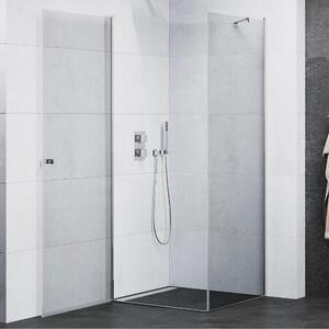 Mexen Pretoria 90x90 szögletes nyílóajtós zuhanykabin 6 mm vastag vízlepergető biztonsági üveggel, krómozott elemekkel, 190 cm magas