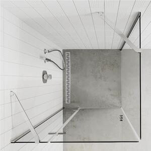 Mexen Roma 100x100 szögletes nyílóajtós zuhanykabin 6 mm vastag vízlepergető biztonsági üveggel, krómozott elemekkel, 190 cm magas