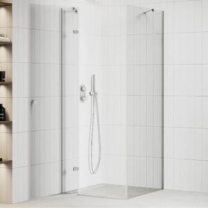 Mexen Roma 100x100 szögletes nyílóajtós zuhanykabin 6 mm vastag vízlepergető biztonsági üveggel, krómozott elemekkel, 190 cm magas