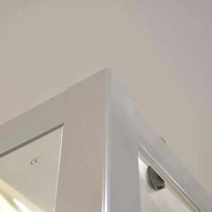 Diplon 120x80 cm aszimmetrikus szögletes tolóajtós zuhanykabin, 5 mm edzett szürke üveggel, 190 cm magas