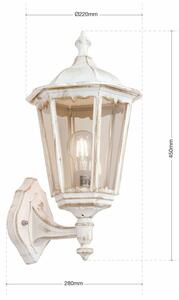 PUCHBERG klasszikus kültéri fali lámpa fehér színben 1182570w