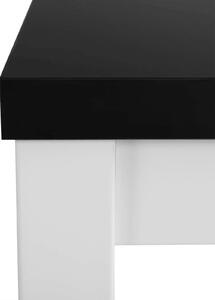 Modern számítógép asztal 120 x 76 x 60 cm fekete-fehér