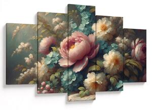 Kép - Természet csendélet virágokkal - festmény (150x105 cm)