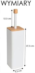 YOKA Home wc kefe - fehér - bambuszfa fedő