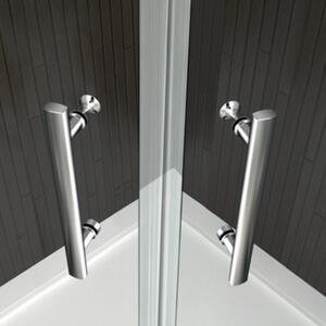 AQUATREND Quick 331 80x80/90x90 szögletes két tolóajtós zuhanykabin 6 mm vastag vízlepergető biztonsági üveggel, krómozott elemekkel, 190 cm magas