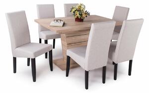 Fanni asztal Berta Lux székekkel | 6 személyes étkezőgarnitúra