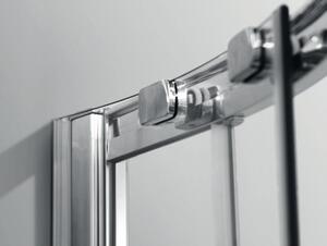 AQUATREND ZENX 634 80x80/90x90 íves két tolóajtós zuhanykabin 6 mm vastag vízlepergető biztonsági üveggel, krómozott elemekkel, 190 cm magas