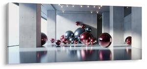 Kép - 3D tér gömbökkel II. (120x50 cm)