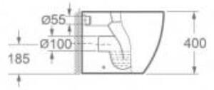 AREZZO DESIGN OHIO mély öbltésű szögletes álló WC alsó/hátsó kifolyású