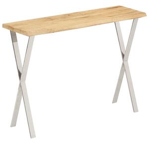 Tömör mangófa konzolasztal természetes éllel 105 x 33 x 76 cm