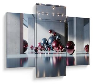 Kép - 3D tér gömbökkel II. (90x60 cm)