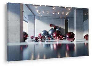 Kép - 3D tér gömbökkel II. (90x60 cm)
