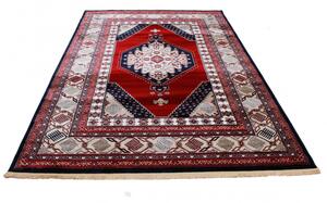 Gépi perzsa szőnyeg bordó Turkmen 200x300 klasszikus nappali szőnyeg