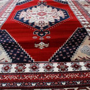 Gépi perzsa szőnyeg bordó Turkmen 200x300 klasszikus nappali szőnyeg