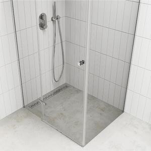 Mexen Roma szögletes nyílóajtós zuhanykabin 6 mm vastag vízlepergető biztonsági üveggel, krómozott elemekkel, 190 cm magas