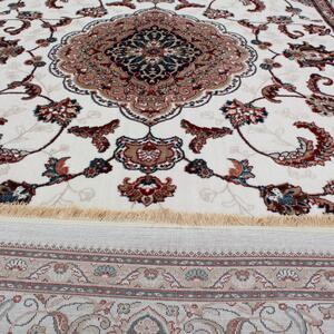 Gépi perzsa szőnyeg bézs Isfahan 160x230 klasszikus nappali szőnyeg