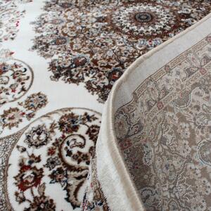 Gépi perzsa szőnyeg bézs barna Isfahan 160x230 klasszikus nappali szőnyeg