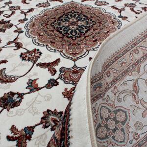 Gépi perzsa szőnyeg bézs Isfahan 140x200 klasszikus nappali szőnyeg