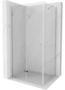Mexen Lima 100x90 aszimmetrikus szögletes összecsukható nyílóajtós zuhanykabin 6 mm vastag vízlepergető biztonsági üveggel, krómozott elemekkel, 190 cm magas