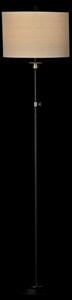 Lámpa álló fém polieszter 38x38x153 fekete