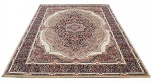 Perzsa szőnyeg barna Kerman 140x200 prémium perzsa gépi szőnyeg akrilból