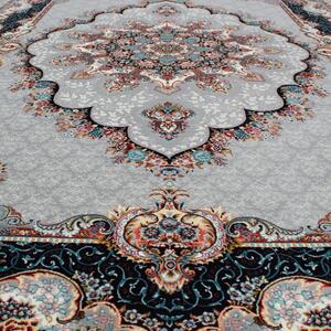 Perzsa szőnyeg szürke Tabriz 160x230 prémium perzsa gépi szőnyeg akrilból