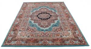 Perzsa szőnyeg türkiz Tabriz 160x230 prémium perzsa gépi szőnyeg akrilból