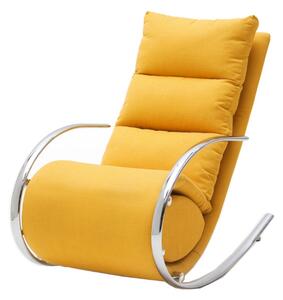 YORK Sárga relax fotel - hintaszék lábtartóval
