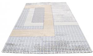 Modern szőnyeg bézs barna kék DIANA 140x200 gépi modern szőnyeg nappaliba vagy hálószobába