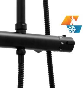 Yoka FlowTherm-20 zuhanyrendszer termosztátos csapteleppel - fekete