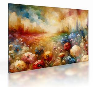Üveg kép - Színes rét (70x50 cm)