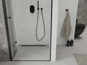 Mexen Lima kétszárnyú zuhanyajtó (befelé nyíló) - fekete profil - 80 x 190 cm (856-080-000-70-00)
